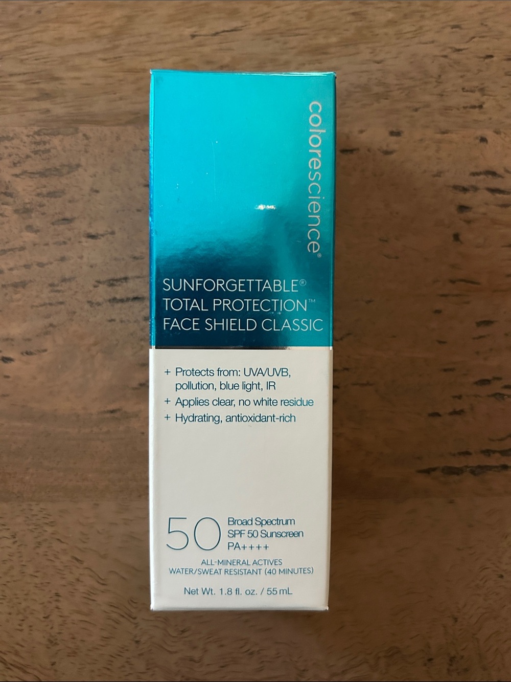 Sunforgettable Total Protection Face Shield Classic SPF 50 - Turquoise/White